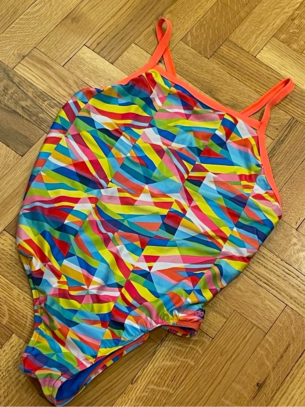 SPEEDO~Multicolor Geometric One-Piece Tank Swimsuit
